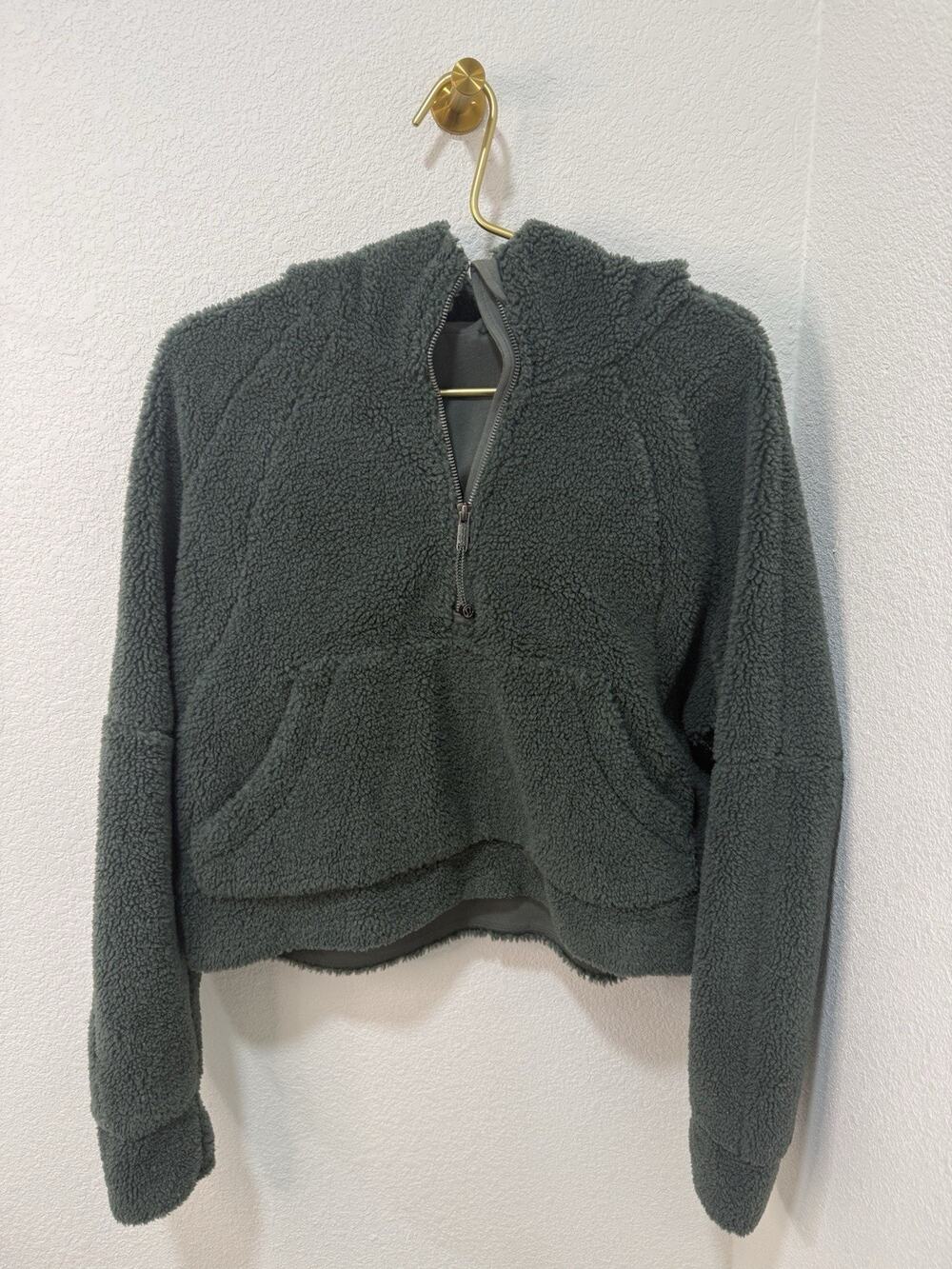 Lululemon Scuba Oversized Half-Zip Fleece Hoodie Smoked Spruce Women’s Size M/ L